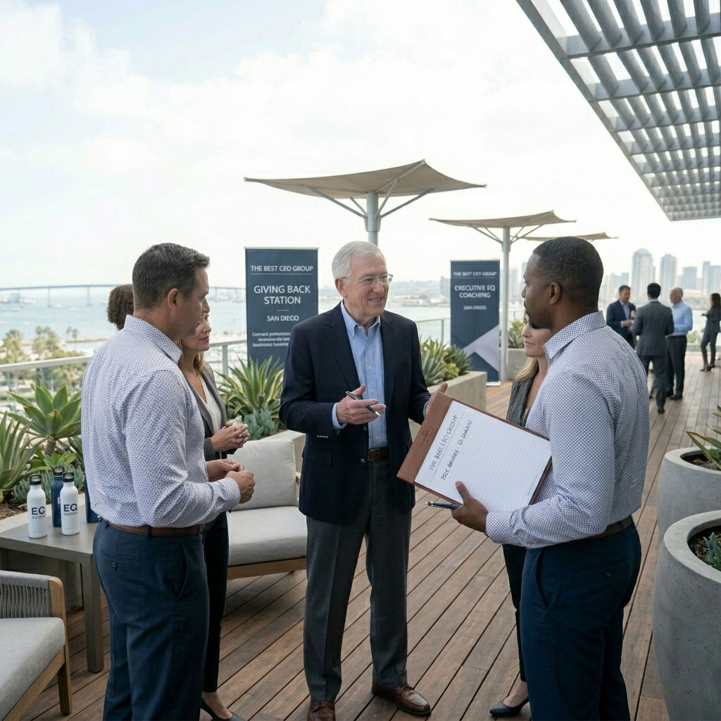 Master Practitioner Joe Phillips providing hands-on leadership mentorship and executive coaching to a San Diego business owner.